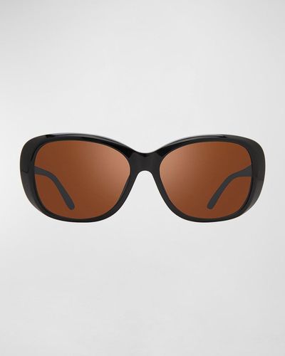 Revo Sammy Le Bio-acetate Polarized Sunglasses - Brown
