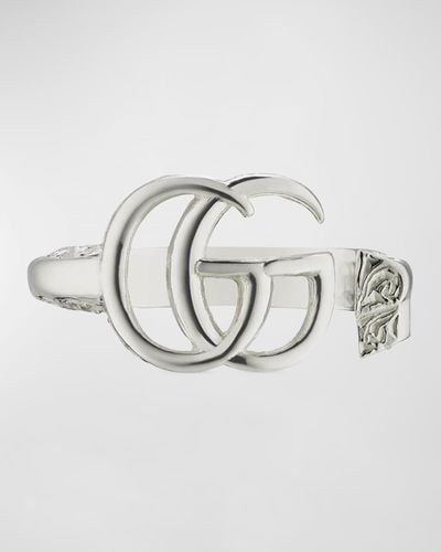 Gucci GG Marmont Sterling Silver Key Ring - Metallic