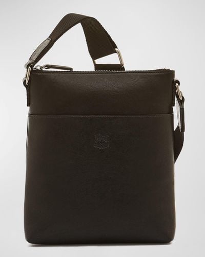 Il Bisonte Oriuolo Leather Crossbody Bag - Black