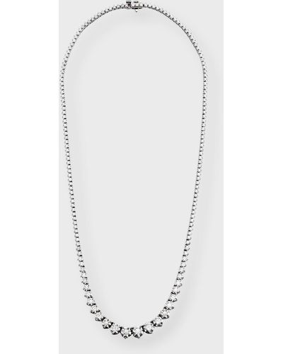 Neiman Marcus 18k White Gold Graduated Diamond Necklace