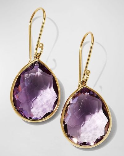 Ippolita Small Teardrop Earrings In 18k Gold - Purple