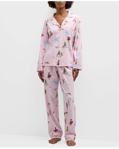 Bedhead Nutcracker Cotton Pajama Set - Pink
