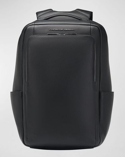 Porsche Design Roadster Leather Medium Backpack - Black