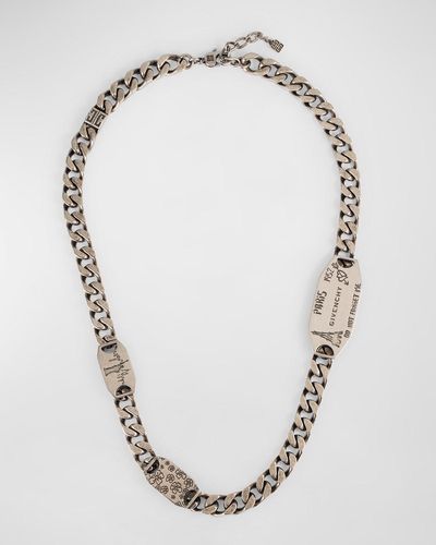 Givenchy City Multi Silvery Chain Necklace - Metallic