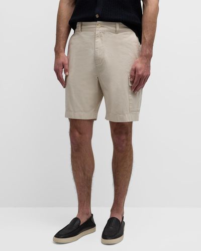 Vince Garment-Dyed Twill Cargo Shorts - Black