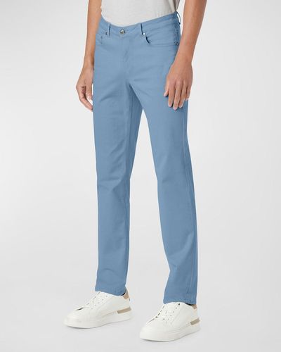Bugatchi Five-Pocket Slim Fit Pants - Blue