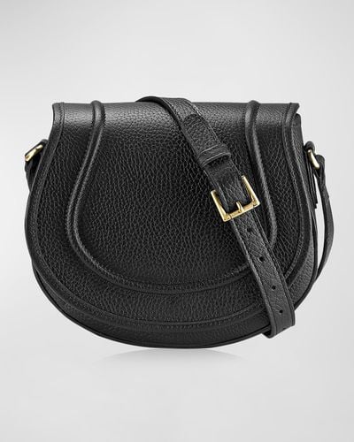 Gigi New York Jenni Saddle Leather Crossbody Bag - Black