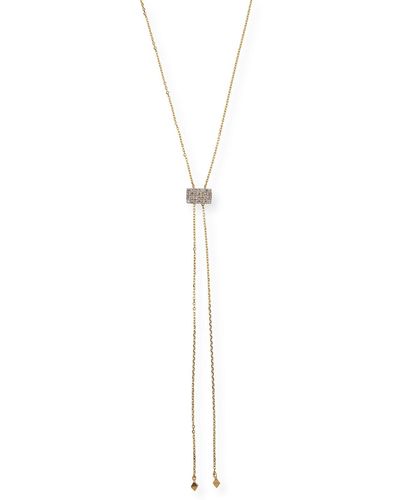 Stevie Wren 14K Geometric Lariat Necklace W/ Diamonds - White
