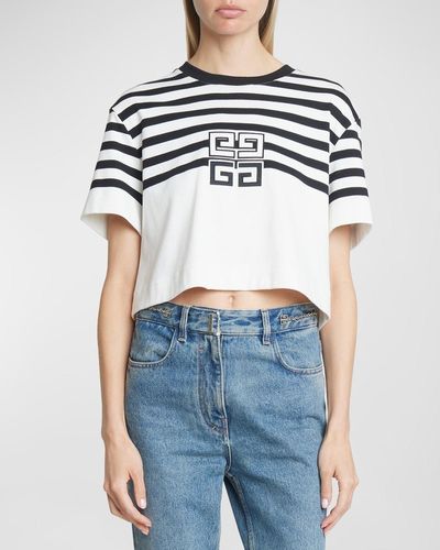 Givenchy Cropped T-Shirt With 4G Logo - White