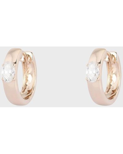 Kastel Jewelry Oval Diamond Earrings In 14k Yellow Gold - Natural