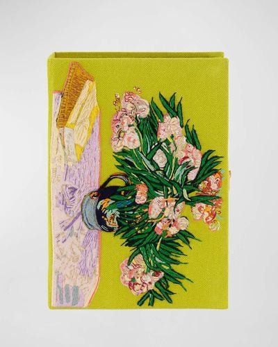 Olympia Le-Tan Van Gogh'S Oleanders Book Clutch Bag - Green