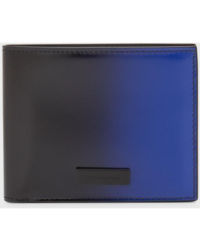 Ferragamo Lingotto Degrade Leather Bifold Wallet - Blue