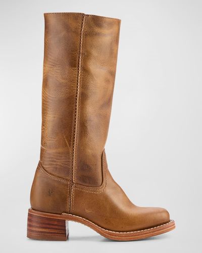 Frye Campus Tall Leather Riding Boots - Brown
