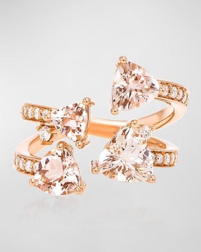 Hueb 18K Mirage Ring With Vs/Gh Diamonds And Four Rose - White