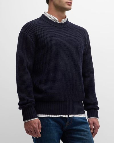FRAME Textured Wool Sweater - Blue