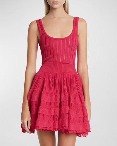 Alaïa Crinoline Mini Dress - Red