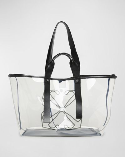 Off-White c/o Virgil Abloh Day Off Medium Arrow Clear Tote Bag - White