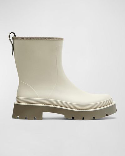 La Canadienne Puddle Rubber Short Rain Boots - White