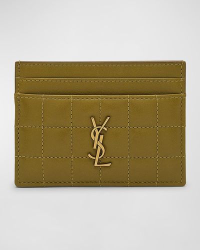Saint Laurent Cassandre Ysl Card Case - Green