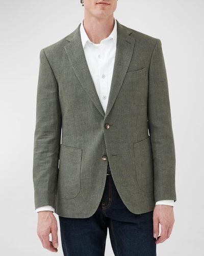 Rodd & Gunn The Cascades Wool-Linen Deconstructed Sport Jacket - Green