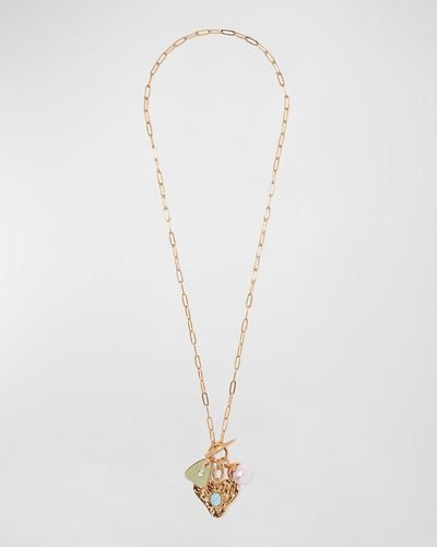 Lizzie Fortunato Treasure Heart Pendant Necklace - White