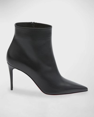 Christian Louboutin So Kate Leather Sole Booties - Black