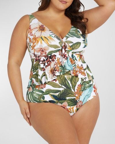 Artesands Plus Size Into The Saltu Chagall One-Piece Swimsuit - White