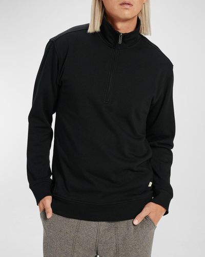 UGG Zeke Fleece Quarter-Zip Sweater - Black