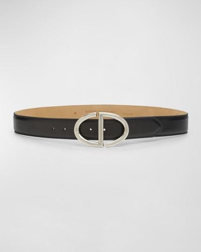 Streets Ahead S-Buckle Zinc & Leather Belt - Natural