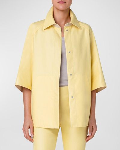 Akris Gina Bicolor Reversible Jacket - Yellow
