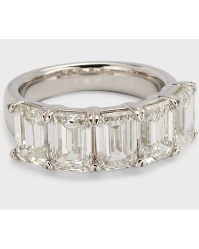 Neiman Marcus Lab Grown Diamond 18K Emerald-Cut Ring - Metallic