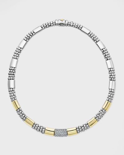 Lagos Cavier 18K & Sterling Necklace - Metallic