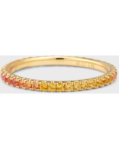 Lisa Nik 18k Gold Gradient Yellow Sapphire Ring - Metallic