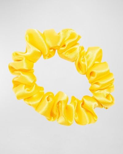 L. Erickson Silk Charmeuse Printed Scrunchie - Yellow