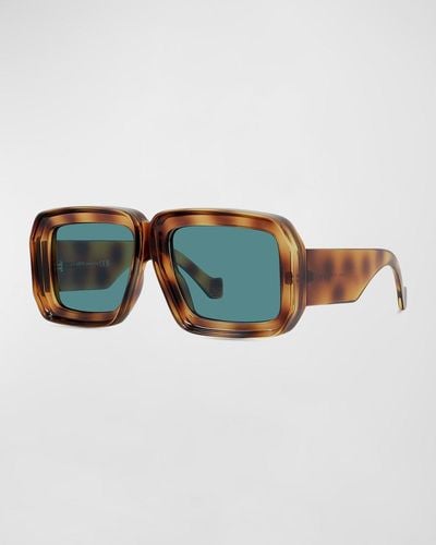 Loewe Oversized Square Monochromatic Sunglasses - Blue