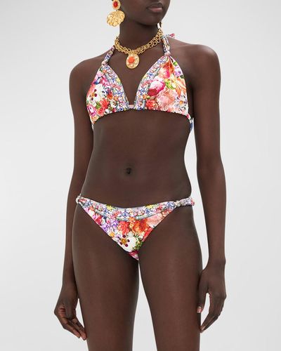 Camilla Soft Tie Two-Piece Bikini Set - Multicolor