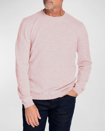 Fisher + Baker Paxton Wool-cashmere Crewneck Sweater - Pink