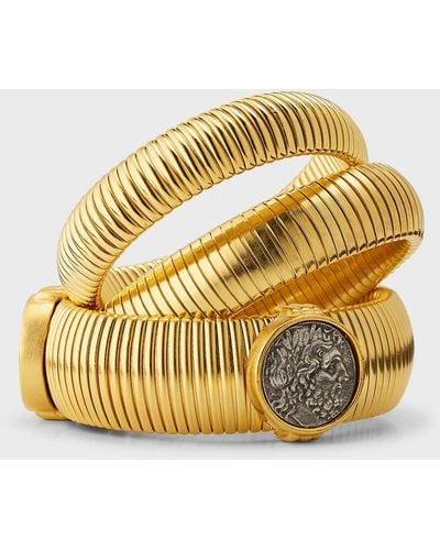Ben-Amun Cobra Coin Bracelets, Set Of 3 - Metallic