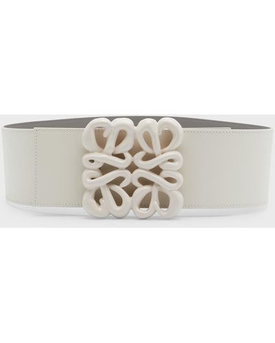 Loewe Inflated Anagram Leather Belt - Natural