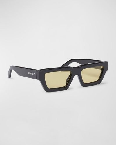 Off-White c/o Virgil Abloh Manchester Acetate Rectangle Sunglasses - Multicolor