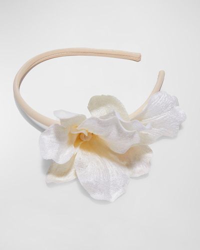 Lele Sadoughi Blair Orchid Headband - White