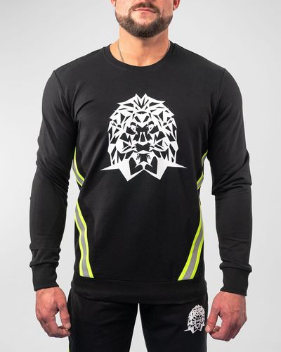 Maceoo Lightning Athletic Crew Sweater - Black