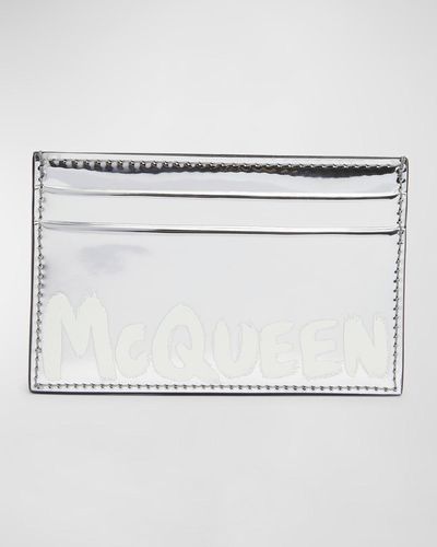 Alexander McQueen Mcqueen Graffiti Card Holder - Metallic