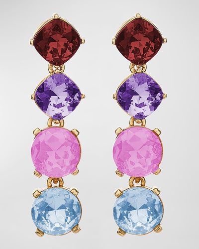 Oscar de la Renta Half And Half Gallery Earrings - Purple