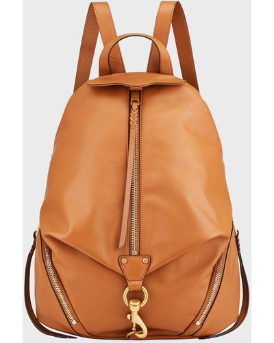 Rebecca Minkoff Jumbo Julian Leather Backpack - Orange