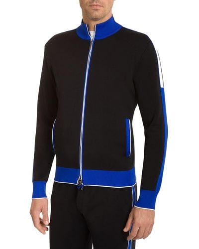 Stefano Ricci Colorblock Jogging Suit Jacket - Blue