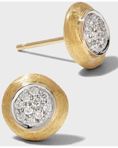 Marco Bicego Jaipur 18k Gold Diamond Stud Earrings - Metallic
