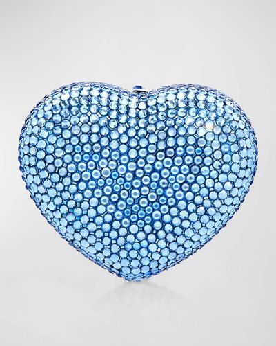 Judith Leiber Heart Crystal Pillbox - Blue