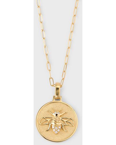 Frederic Sage 18k Yellow Gold Small Bumble Bee Necklace - Metallic