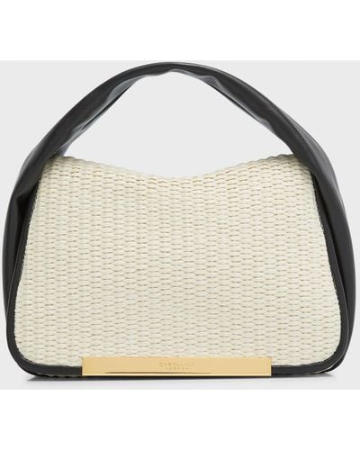 DeMellier Santa Monica Chain Leather Top Handle Bag - Grey Handle Bags,  Handbags - WDEME20240